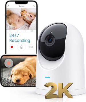 Pet Camera Indoor, 2K High Definition Dog Camera with Phone APP, Cat Camera with 24/7 Recording with Cloud/Local SD, 2-Way Audio and Video, Night Vision, Pet Motion Tracking Alarm