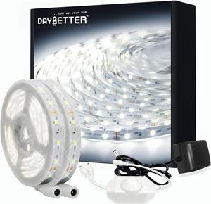 White LED Strip Lights, 50 ft Dimmable 6500K Bright White Strip Lighting, 900 LEDs Tape LED Lights for Bedroom, Mirror, Kitchen, Home Decoration(2 Rolls of 25 ft)