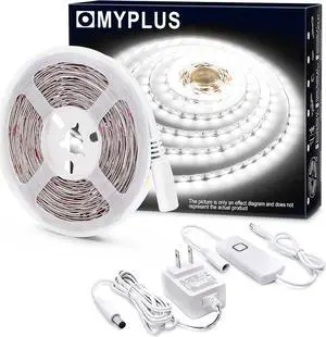 LED Strip Lights White, 16.4ft Daylight White 6000K LED Tape Lights with Dimmable 700 Lumen and 300 LEDs Bright Flexible Led Light Strip for Vanity Mirror,Under Cabinet,Kitchen,Bedroom