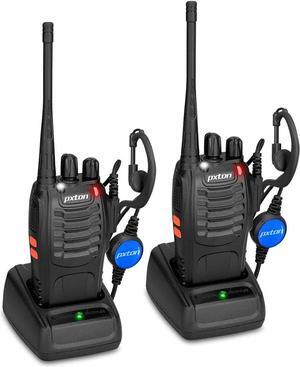 PX-8S-01 walkie talkies for Adults with Upgraded Headset,Handheld Portable Two Way radios Long Range Include Rechargeable walkie Talkie Li-ion Battery and USB Charger(2 Pack)