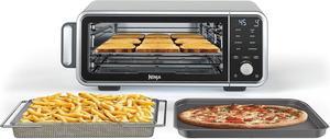 Ninja SP201 Digital Air Fry Pro Countertop 8-in-1 Oven with Extended Height, XL Capacity, Flip Up & Away Capability for Storage Space, with Air Fry Basket, Wire Rack & Crumb Tray, Silver