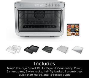Ninja Prestige Smart XL with Pro Cook System 10-in-1 Air Fry Digital Countertop Convection Toaster Oven with Air Fry, Air Roast, Broil & Bake, Pro Cook Thermometer, 1800 Watts, Stainless Steel, DT551