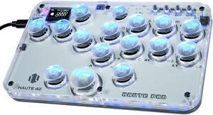 Haute42 Arcade Stick 16Keys All-Button Gamerfinger with Custom RGB & Turbo Functions,Arcade Controller Street Fight for PC/Ps3/Ps4/Switch/Steam Game Keyboard-Supports Hot Swap & SOCD