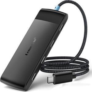 10Gbps USB C to 4 Ports USB C 3.2 Hub w/Charging Port, High Speed USB C Multiport Adapter Splitter for Dell Lenovo HP, MacBook, iMac, iPad Pro, iPhone 15/15 Pro, S23, etc., 1.97ft Cable