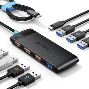 USB C Hub with 3 USB 3.2 10Gbps & 4 USB 3.0 5Gbps Ports, Charging Port, USB C to USB Port Extender for MacBook Pro/Air, HP Dell Laptops, iPad Pro, iPhone 15/15 Pro Max, etc., 1.97ft Cable