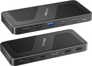 Thunderbolt 4 Dock - with DP Port, PD 100W, 40Gb/s Thunderbolt 4, USB C/A, Laptop Docking Station Dual Monitor Single 8K or Dual 6K Display for Windows and Mac, Works with Thunderbolt 3/4