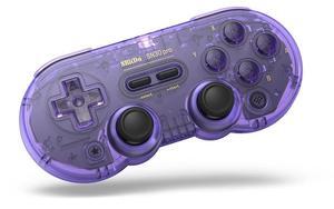 8Bitdo SN30 Pro Wireless Bluetooth Controller (Hall Effect Joystick Update) with Joysticks Rumble Vibration USB-C Cable Gamepad Compatible with Switch,Windows, Mac OS, Android, Steam (Crystal Purple)
