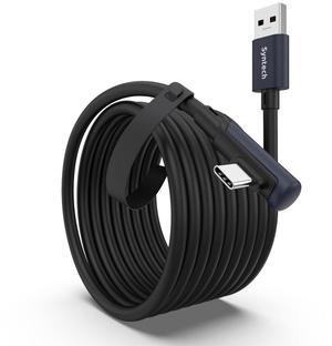 Link Cable 16 FT Compatible with Oculus/Meta Quest 3/Meta Quest 3S, Quest2/Pro/Pico 4/Ultra Accessories and PC/SteamVR, High Speed PC Data Transfer, USB 3.0 to USB Cable for VR Headset, Black
