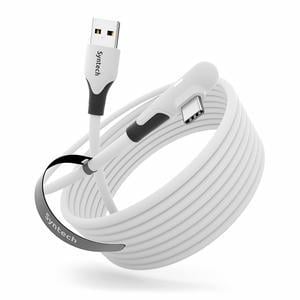 Link Cable 16FT Compatible with Meta/Oculus Quest 3/Quest 3S, Pico 4/Ultra Accessories VR Headset, High Speed Data Transfer Cord USB 3.0 Cable Type C LED Light for Gaming PC/Steam VR