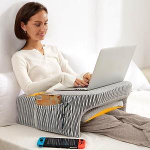 Lap Desk, Reading Pillow, Gaming Lap Pillow, Teens Arm Rest Pillow, Reading Lap Pillow, Memory Foam Pillow for Reading, Working, Ergonomic Lap Desk, Playing, Crocheting in Bed Couch(Ash Grey)