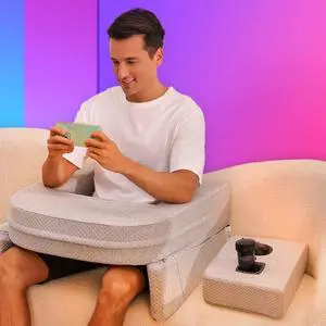 Reading Pillow for Gaming, Extra Large Lap Desk Pillow, Arm Rest Pillow for Adult, Memory Foam Lap Desk Pillow for Reading, Working, Crocheting, Playing Game or Sitting in Bed Couch