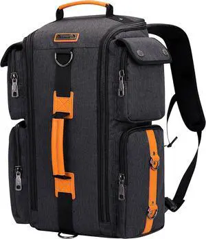 Travel Backpack for Men Carry On Backpack Duffel Bag Large Capacity Laptop Backpack 17 Inch (6695 Black)