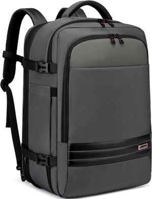 40L-50L Travel Backpack for Women Men,18 Inch Laptop Backpack Flight Approved Luggage Carry On Water Resistant for Overnight Large Daypack-Grey