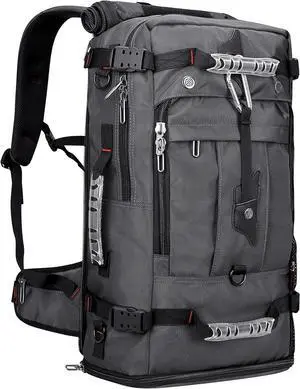 Travel Backpack for Men Convertible Duffle Luggage Bag fit 18 Inch Laptop Carry On Bags for Airplane (B681 Silvery Grey New)