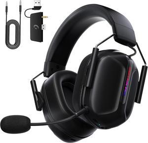 Wireless Gaming Headset for Xbox Series X|S, Xbox One, PC, PS5/4, Mac, Mobile, Switch, 3D Surround Sound, Bluetooth 5.3, 60H Battery, Gaming Headphones with Detachable Noise Canceling Mic-Black