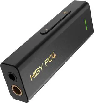 FC4 Headphone Amplifier Portable DAC with 4.4mm and 3.5mm Headphones Outputs Support MQA16X PCM768K DSD256 High Driving Power for Android/iOS/Mac/Windows,Black