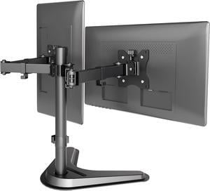 Dual Monitor Mount, Ergonomic Adjustable Monitor Arm for Max 32 inch Screens, Adjustable Computer Monitor Stand up to 40 lbs, VESA Mounting Holes 75&100mm, Black