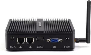 Industrial PC, Fanless Mini PC, Celeron J4125, 8GB RAM 512GB SSD, Gigabit Ethernet, HD VGA Dual Display, 2 RS232 COM Port, Dual Band WiFi, BT, Mini PC