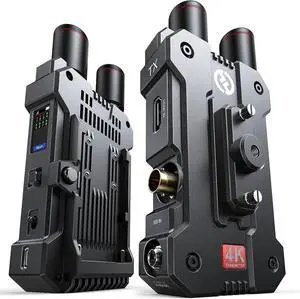 Hollyland Mars 4K Wireless Transmitter Receiver 5G SDI HDMI Video Transmission System, 4Kp30/1080p60, Support 23.98/29.97/59.94 FPS SDI Out, 450FT Los Range 66ms Latency, 4 App Monitoring (1TX+1RX)