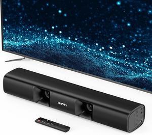 Sound Bar for Smart TV - 50W 17 inch Small Soundbar for TV, Vocal Enhanced TV Speaker Built-in Subwoofer, Surround Sound System TV with Bluetooth/Optical/AUX Connection for TV/PC/Projectors