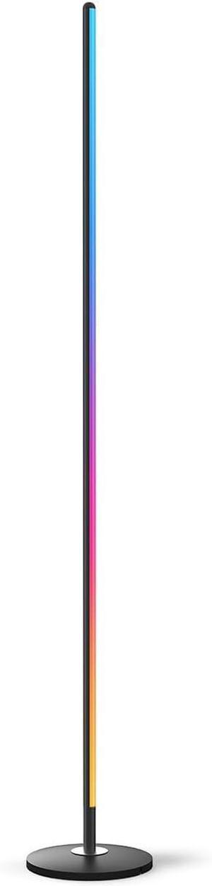 RGBIC Floor Lamp, LED Corner Lamp Works with Alexa, 1000 Lumen Smart Modern Floor Lamp with Music Sync and 16 Million DIY Colors, Color Changing Standing Floor Lamp for Bedroom Living Room Black