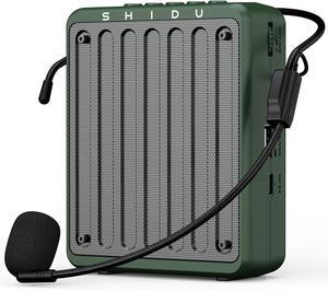 Bluetooth Voice Amplifier for Teachers, Portable Voice Amplifier with Wired Headset Microphone,Mini Personal Rechargeable PA System for Classroom,Tour Guides, Speaking, Meetings,Yoga-M200(Green)