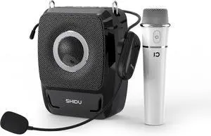 Voice Amplifier with Wireless Microphone Handheld and Headset, Wireless Voice Amplifier for Teachers, Bluetooth Portable Megaphone Speaker for Classroom Tour Guides Speech Meeting