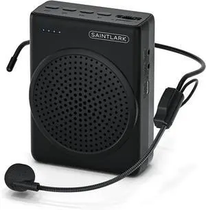 SAINTLARK S22 Voice Amplifier for Teachers,with Wired Portable Microphone and Speaker and Belt Supports MP3 Format Audio for Training,presentations, Guided Tours, Personal Voice Amplifier
