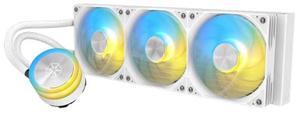 SilverStone Frost Knight 360mm All-in-one Liquid Cooler, 27 mm Radiator, ARGB CPU Liquid Cooler, for AMD AM4/AM5,Intel 115x/1200/1700/1851, White