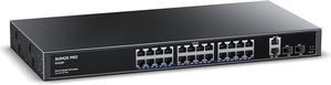 24 Port Gigabit PoE Switch,28 Port PoE with 2 x Uplink Gigabit Ports, 2 x 1G SFP Slots 400W SG528P ,Plug and Play,Metal Case Desktop, Wall Mount or Rackmount Network Switch,802.3af/at