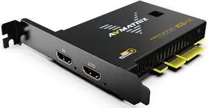 AVMATRIX VC12-4K PCIE Capture Card 4k for Game Livestream and Record in 4K60 UHD with Ultra-Low Latency on PS5 PS4/Pro Xbox Series X/S Xbox One X/S in OBS Works with Windows and Linux