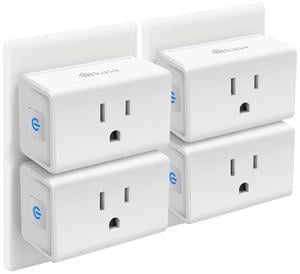 Kasa Smart Plug Mini 15A, Smart Home Wi-Fi Outlet Works with Alexa, Google Home & IFTTT, No Hub Required, UL Certified, 2.4G WiFi Only, 4-Pack(EP10P4) , White