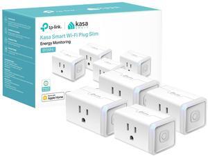 Kasa Smart Plug Mini 15A, Apple HomeKit Supported, Smart Outlet Works with Siri, Alexa & Google Home, UL Certified, App Control, Scheduling, Timer, 2.4G WiFi Only, 4 Count (EP25P4), White