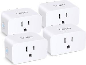 TP-Link Tapo Smart Plug Mini, Matter Compatible, Compatible with Alexa, Google Home & Samsung SmartThings, Energy Monitoring, 15A, UL Certified, 2.4G Wi-Fi Only, Tapo P110M(4-Pack)