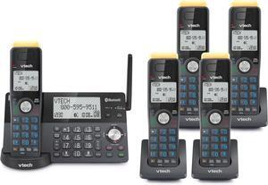 VTech IS8128-51 Super Long Range 5-Handset DECT 6.0 Cordless Phone for Home with Answering Machine, 2300 ft Range, Call Blocking, Bluetooth Connect to Cell, Intercom
