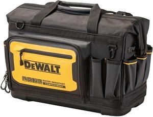 DEWALT Tool Bag, Water Resistant, Hard Bottom, 20-inch, Professional Tool Tote with Organization