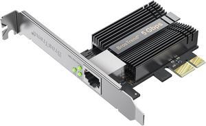 5Gb PCIe Network Card, PCIe Ethernet Card with Extra Low-Profile, PCI Express Network Adapter for PC Windows 11/10 & Windows Server 2022 ONLY, PCI-e to 5 Gigabit NIC Lifetime Protection