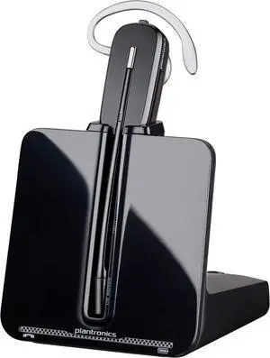 Plantronics - CS540 Wireless DECT Headset (Poly) - Single Ear (Mono) Convertible (3 Wearing Styles) - Connects to Desk Phone - Noise Canceling Microphone