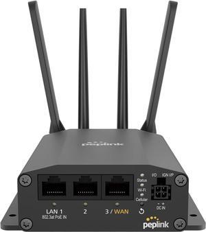 Peplink Cellular Router MAX BR1 Mini - LTE (CAT 7) WiFi Router | LTE Cellular Modem | 3 Ethernet LAN, Built-in WiFi | Redundant SIM Slots, Built-in eSIM | Upgradeable to Dual WAN | VPN capable
