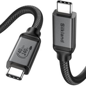 USB 4 Cable [USB-IF Certified] for Thunderbolt 4 Cable, 40Gbps Data Sync, 8K/5K@60Hz, 240W, USB C Thunderbolt Cable 6.6FT/2M, Compatible for MacBook, SSD, iPhone 16/15, Docking, eGPU, Monitor