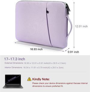 17 inch Laptop Case Sleeve, Padded Protective Shockproof Water-Resistant Laptop Cover with Handle for HP Envy 17 / Pavilion 17, Dell Lenovo Asus Acer MSI 17.3-in Computer Carrying Bag -Purple