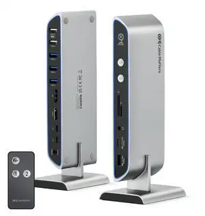 Cable Matters 14-in-1 Dual 4K 60Hz USB C KVM Switch Dock for 2 Computers, Up to 100W Charging, DisplayPort & HDMI, 10Gbps USB-A/C Port, Thunderbolt 4 Compatible for MacBook Pro (Desktop Not Supported)