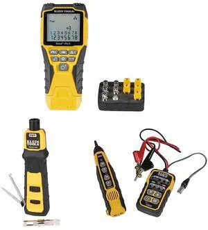 Klein Tools Cable Tester Kit with Scout Pro 3 & Impact Punchdown Tool & Cable Tracer with Probe Tone Pro Kit