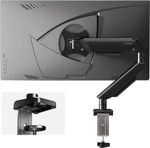 Single Monitor Mount for 13 to 32 Inch Screens up to 22 lbs,Aluminum Ultrawide Screen Arm for Samsung Odyssey G9 and More, Fully Adjustable Monitor Stand for Desk, VESA 100x100mm (Black)