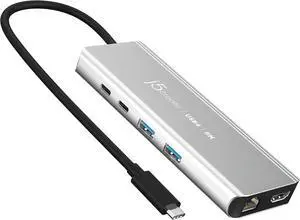 j5create USB4 8K Multi-Function Hub - 8K60/4K144 HDMI, 2.5G Ethernet, PD Charging, 10Gbps USB-A, 10Gbps USB-C Ports | Compatible with MacBook, Windows, Thunderbolt 3/4, and USB4 Devices