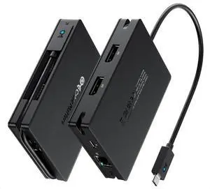 Cable Matters 8-in-1 Portable 40Gbps USB4 Hub (USB 4 Dock) Dual DisplayPort 4K@60Hz, Single DP 4K@240Hz/8K@60Hz, 100W PD, Gigabit Ethernet, Compatible with Thunderbolt 4 (*macOS's Display Limitation)