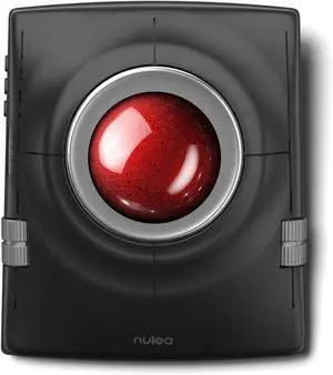 Wireless Trackball Mouse, Ergonomic 55mm Trackball, Adjustable DPI for Precise Control, Left or Right Hand Compatible, Rechargeable, Multi-Device Bluetooth & 2.4GHz for PC, Laptop, Mac - RED
