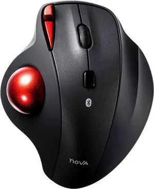 2 Device Bluetooth Trackball Mouse, Silent Click Ergonomic Roller Ball Mouse, Wireless Rechargeable Thumb Mice, Programmable Buttons, 600-1600 DPI, Compatible with PC, Mac, Laptop, Windows