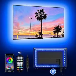 LED Lights for TV Led Backlight, 16.4ft RGB Led Strip Lights for TV Lights Behind, USB Led Light Strip for 55-70in TV, Bluetooth APP Control Music Sync Ambient Lighting for Gaming Room