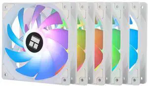 Thermalright TL-C12CW-S X5 CPU Fan 120mm ARGB Case Cooler Fan, 4pin PWM Silent Computer with S-FDB Bearing Included, up to 1550RPM Cooling - 5 PACK